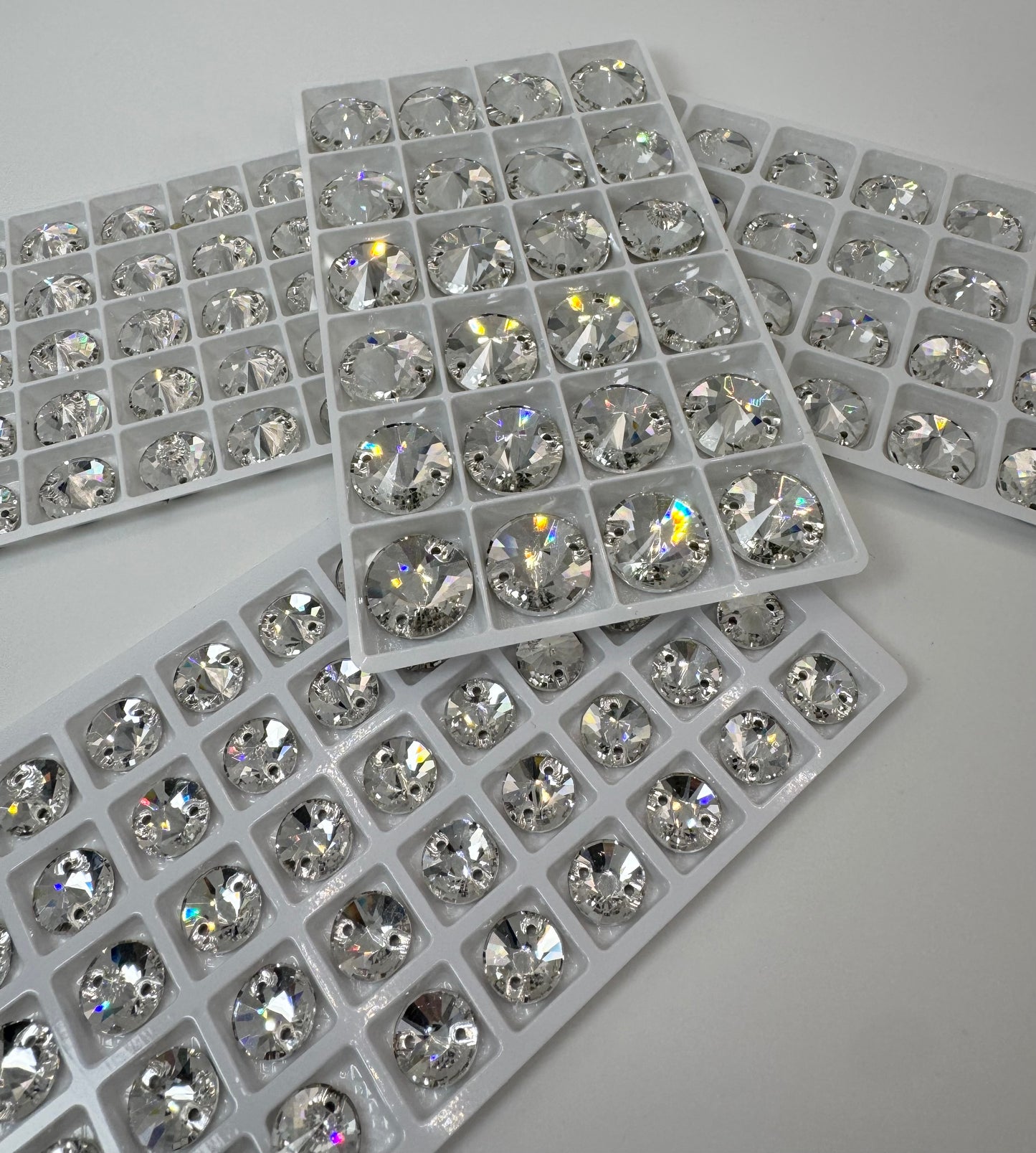 Sew on Glass Rhinestone - Rivoli - Crystal